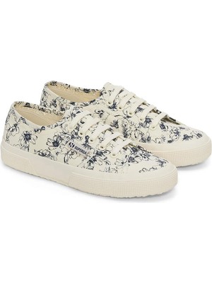 Superga 2750 Sketched Flowers Kadın Günlük Ayakkabı S6122Nw-Ae7-Sp Bej