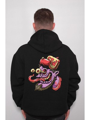 BUMETA Ahtapot Hip-Hop Octopus Eyes Sweatshirt Unisex Kapüşonlu Hoodie