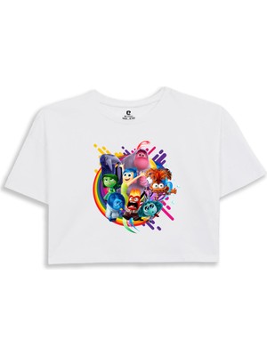 EZ Design Ters Yüz Baskılı Crop Tshirt
