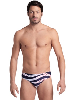 Arena Multi Stripes Swim Briefs Erkek Mavi Yüzücü Mayosu 007237710