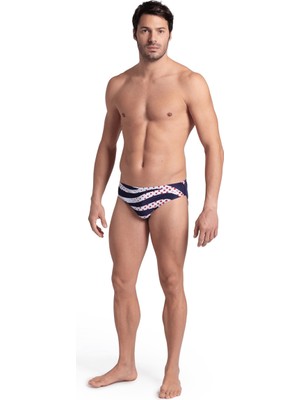 Arena Multi Stripes Swim Briefs Erkek Mavi Yüzücü Mayosu 007237710