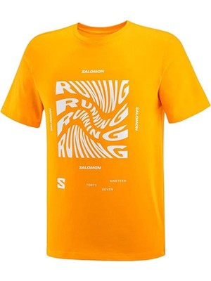 Salomon Runnıng Graphic Ss Tee M Erkek T-Shirt LC2219100 Sarı