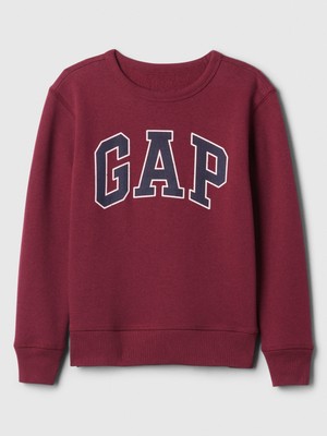 Gap Erkek Çocuk Kırmızı Gap Logo Relaxed Fleece Sweatshirt