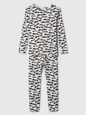 Gap Bebek Kırık Beyaz Halloween Desenli Pijama Takımı