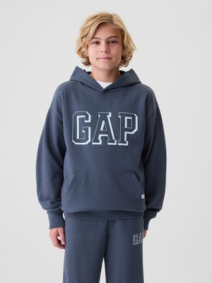 Gap Erkek Çocuk Lacivert Gap Logo Relaxed Fransız Havlu Kumaş Sweatshirt