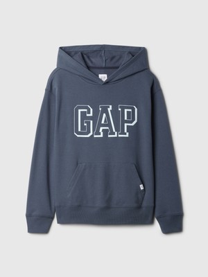 Gap Erkek Çocuk Lacivert Gap Logo Relaxed Fransız Havlu Kumaş Sweatshirt