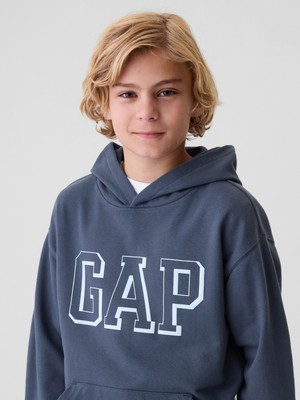 Gap Erkek Çocuk Lacivert Gap Logo Relaxed Fransız Havlu Kumaş Sweatshirt