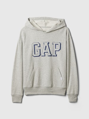 Gap Erkek Çocuk Gri Gap Logo Relaxed Fransız Havlu Kumaş Sweatshirt