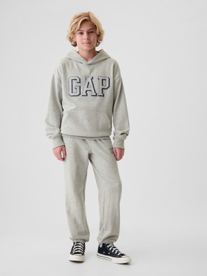 Gap Erkek Çocuk Gri Gap Logo Relaxed Fransız Havlu Kumaş Sweatshirt