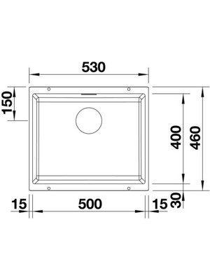 Blanco Subline 500 U Damlalıksız Granit Tartufo Eviye (523439)