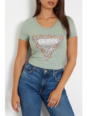 Guess Ss Cn Bouquet Trıang T-Shirt