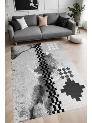 Eliana Home Dijital Baskı Yıkanabilir Kaymaz Taban Salon Halısı ve Yolluk LN025-FNL284