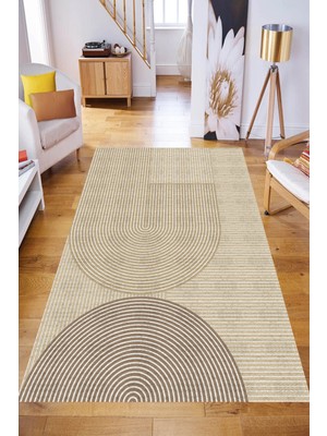 Rovigo Home Dijital Baskı Yıkanabilir Kaymaz Taban Salon Halısı ve Yolluk RV072-FNL345