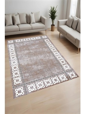 Eliana Home Dijital Baskı Yıkanabilir Kaymaz Taban Salon Halısı ve Yolluk LNA0819-FNL29