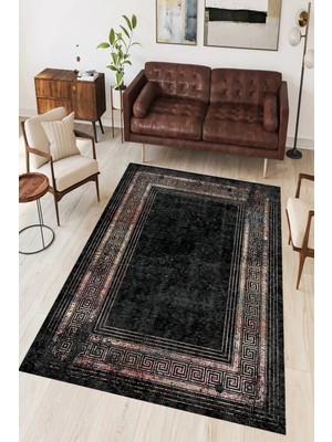 Rovigo Home Dijital Baskı Yıkanabilir Kaymaz Taban Salon Halısı ve Yolluk RVG0893-FNL110