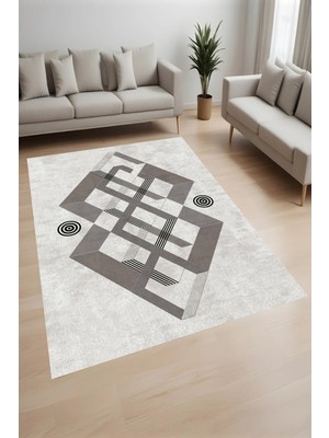 Rovigo Home Dijital Baskı Yıkanabilir Kaymaz Taban Salon Halısı ve Yolluk RVG0995-FNL246