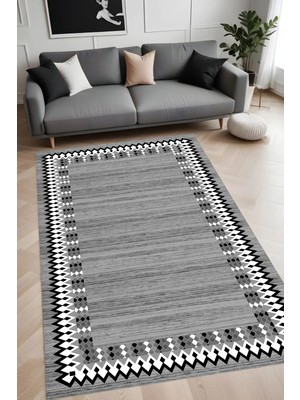 Eliana Home Dijital Baskı Yıkanabilir Kaymaz Taban Salon Halısı ve Yolluk LN138-FNL443