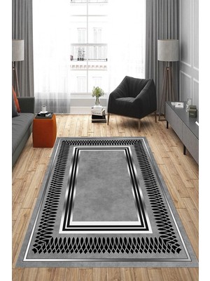 Rovigo Home Dijital Baskı Yıkanabilir Kaymaz Taban Salon Halısı ve Yolluk RVG0890-FNL106