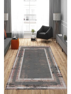 Rovigo Home Dijital Baskı Yıkanabilir Kaymaz Taban Salon Halısı ve Yolluk RVG0810-FNL19