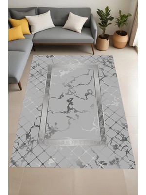 Rovigo Home Dijital Baskı Yıkanabilir Kaymaz Taban Salon Halısı ve Yolluk RVG0865-FNL75