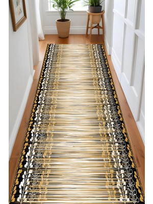 Rovigo Home Dijital Baskı Yıkanabilir Kaymaz Taban Salon Halısı ve Yolluk RV051-FNL324