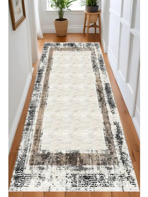 Eliana Home Dijital Baskı Yıkanabilir Kaymaz Taban Salon Halısı ve Yolluk LN113-FNL419