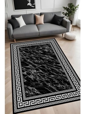 Rovigo Home Dijital Baskı Yıkanabilir Kaymaz Taban Salon Halısı ve Yolluk RV009-FNL259