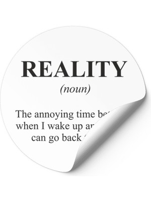 Fizello Reality Sleep Alternative Dictionary Definition Parody Sticker