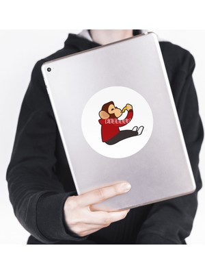 Fizello Monkey With Piece Of Pizza Sticker