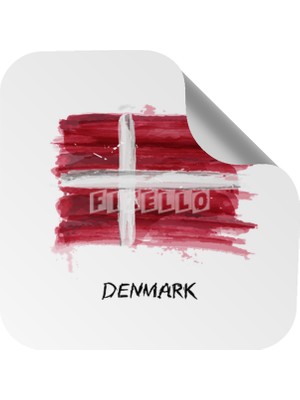 Fizello I Love Denmark, My Home, My Country Sticker