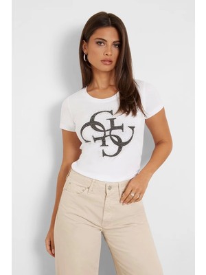 Guess Ss Rn 4g Logo Tee T-Shirt