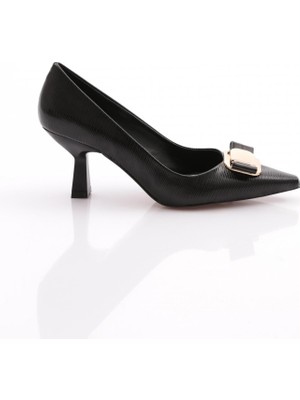 Dgn 2650 Önü Süslemeli Ince Topuklu Kadin Ayakkabi