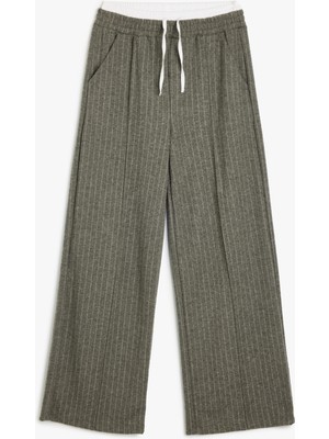 Koton Bol Paça Pantolon Cep Detaylı Çift Bel Detaylı
