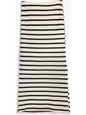 Koton Uzun Kalem Etek Yırtmaç Detaylı Beli Lastikli