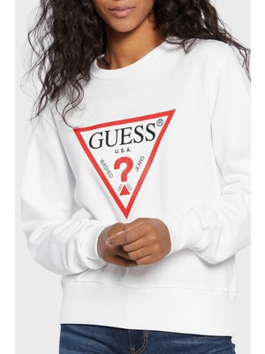 Guess Cn Original Pamuklu Regular Fit Bisiklet Yaka Sweat W2YQ16KBA11 Bayan Sweat W2YQ16 KBA11 G011