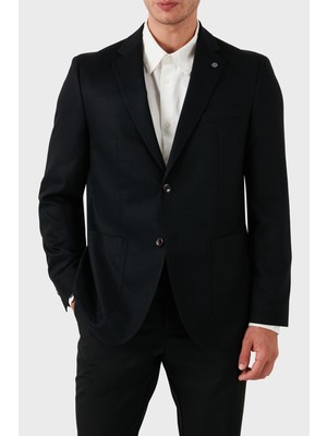 Boss Astarlı Yün ve Pamuk Karışımlı Blazer Ceket Erkek Ceket 50521661 001