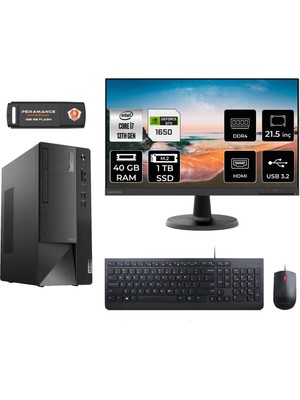 Lenovo Thinkcentre Neo 50T Intel Core I7 13700 40GB 1tb SSD GTX1650/4GB 21.5" Fhd Monitör Fdos 12JD0008TR Masaüstü Bilgisayar & Per4 USB Bellek 12JD0008TRMNT4338