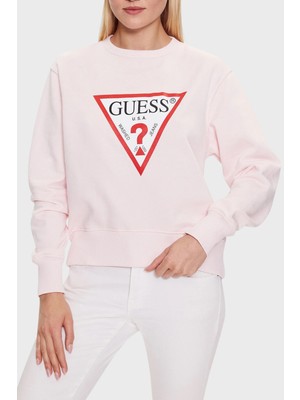 Guess Cn Original Pamuklu Regular Fit Bisiklet Yaka Sweat W2YQ16KBA11 Bayan Sweat W2YQ16 KBA11 A60W