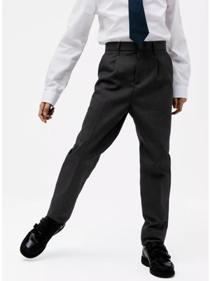 Yakamel Erkek Kaliteli Likralı Rahat Kesim Dokuma Kumaş Okul Pantolonu