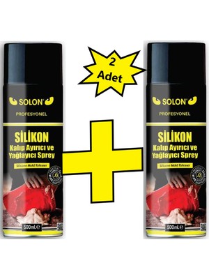 Profesyonel 2 Adet Silikon Kalıp Ayrıcı ve Yağlayıcı Sprey 500 Ml.