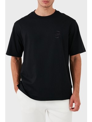 Boss Pamuklu Bsiklet Yaka T-Shirt Erkek T-Shirt 50518743 001