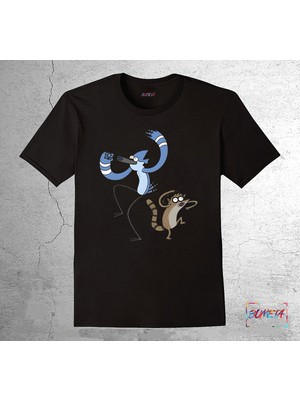 Bumeta Regular Show Sürekli Dizi Mordecai Rigby Dans Çocuk T-Shirt 3043S