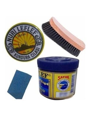 Nuri Leflef Ayakkabı Bakım Boya Seti 4 Parça Açık Kahve