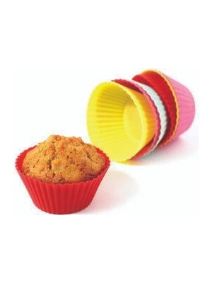 MYS Silicone Platınum 6lı Muffın Kek Kalıbı Tırtıklı Tasarım ile Eşit Isı Dağılımı Sağlar