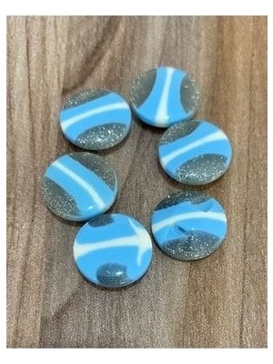 öztürk Damarlı Polyester Bebe Düğme 1.5cm 6'lı Paket