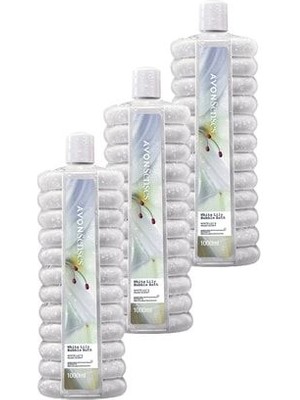 Avon Bubble Bath Beyaz Zambak Kokulu Banyo Köpüğü 1lt 3'lü Paket