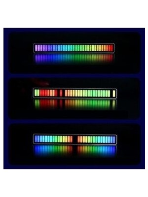 Junglee Rgb Ses Kontrol Ritim Işığı 32 Bit Göstergeli Sesle Araba/pc/tv/oda/masaüstü Için Renkli LED Işık
