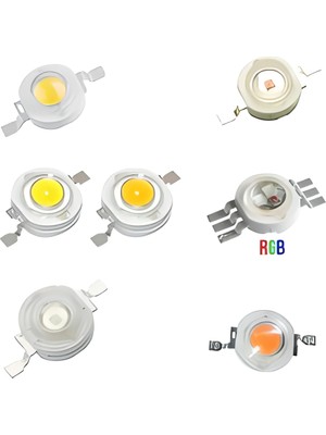 Demir Led 1 Watt Power LED Sarı (Amber) ( 10 Adet )