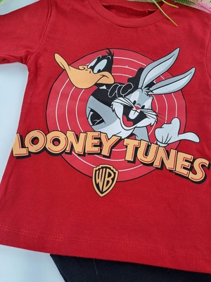 Erkek Çocuk Tişort Şort Ikili Takım Yazlık Loonet Tunes Buggs Buny Donald Duck Baskılı Pamuklu