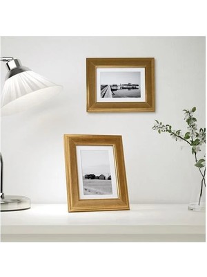 Ikea Vırserum 13X18 cm Dekoratif Çerçeve Altın Rengi Fotoğraf Çerçevesi